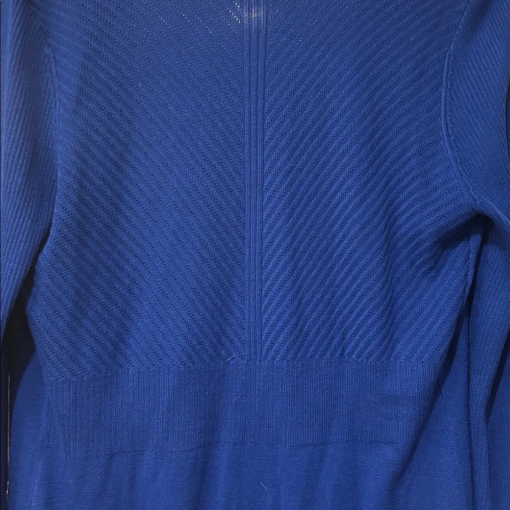 Liz Claiborne Royal Blue Open Front Cardigan - Size M - Picture 4 of 4
